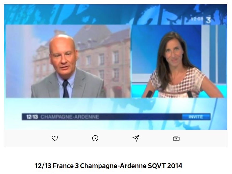 Journal 12/13 de France 3 Champagne-Ardenne (juin 2014), invitation pour commenter les résultats d'une enquête TNS - ANACT sur la conciliation des temps vie personnelle - vie professionnelle (et sur son volet régional).